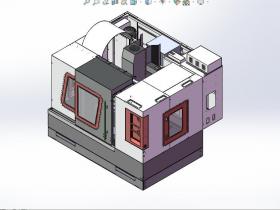850L加工中心钣金外壳设计（单门）机床3D图-SLDASM格式