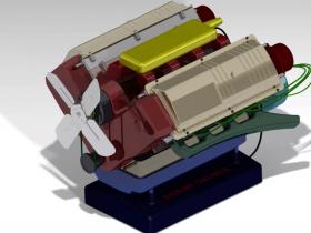 BHUSHAN-V8发动机模型3D图纸_STP格式