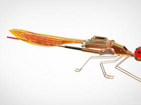 蜻蜓型昆虫无人机模型3D图纸-Solidworks设计