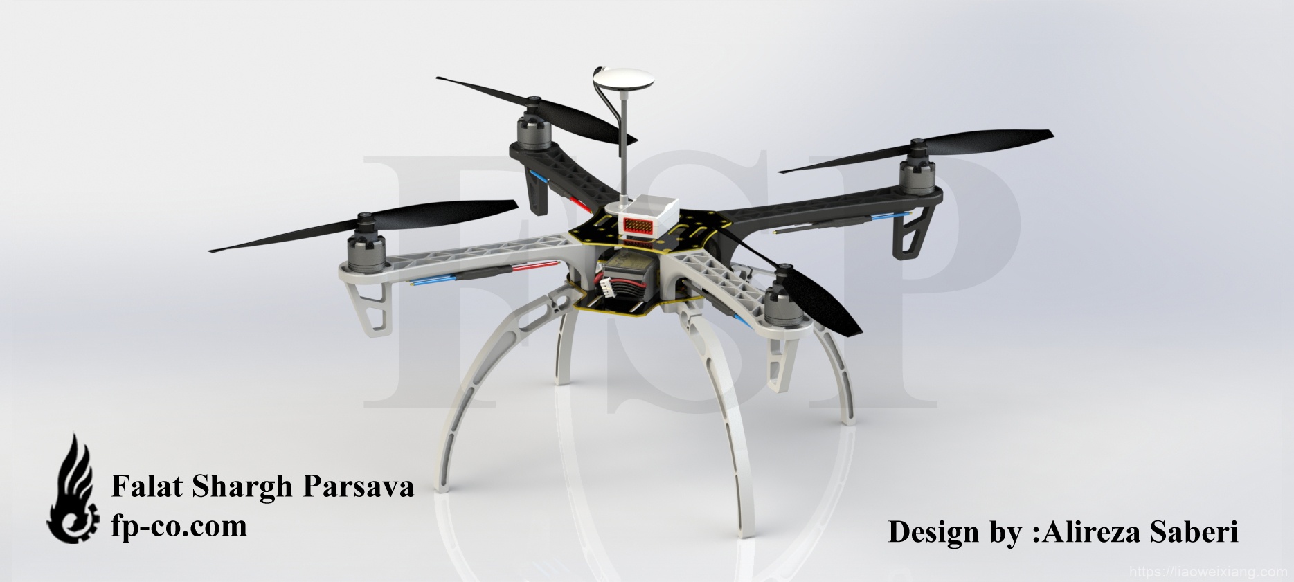 大疆DJI-F450无人机框架三维建模图纸_SOLIDWORKS设计