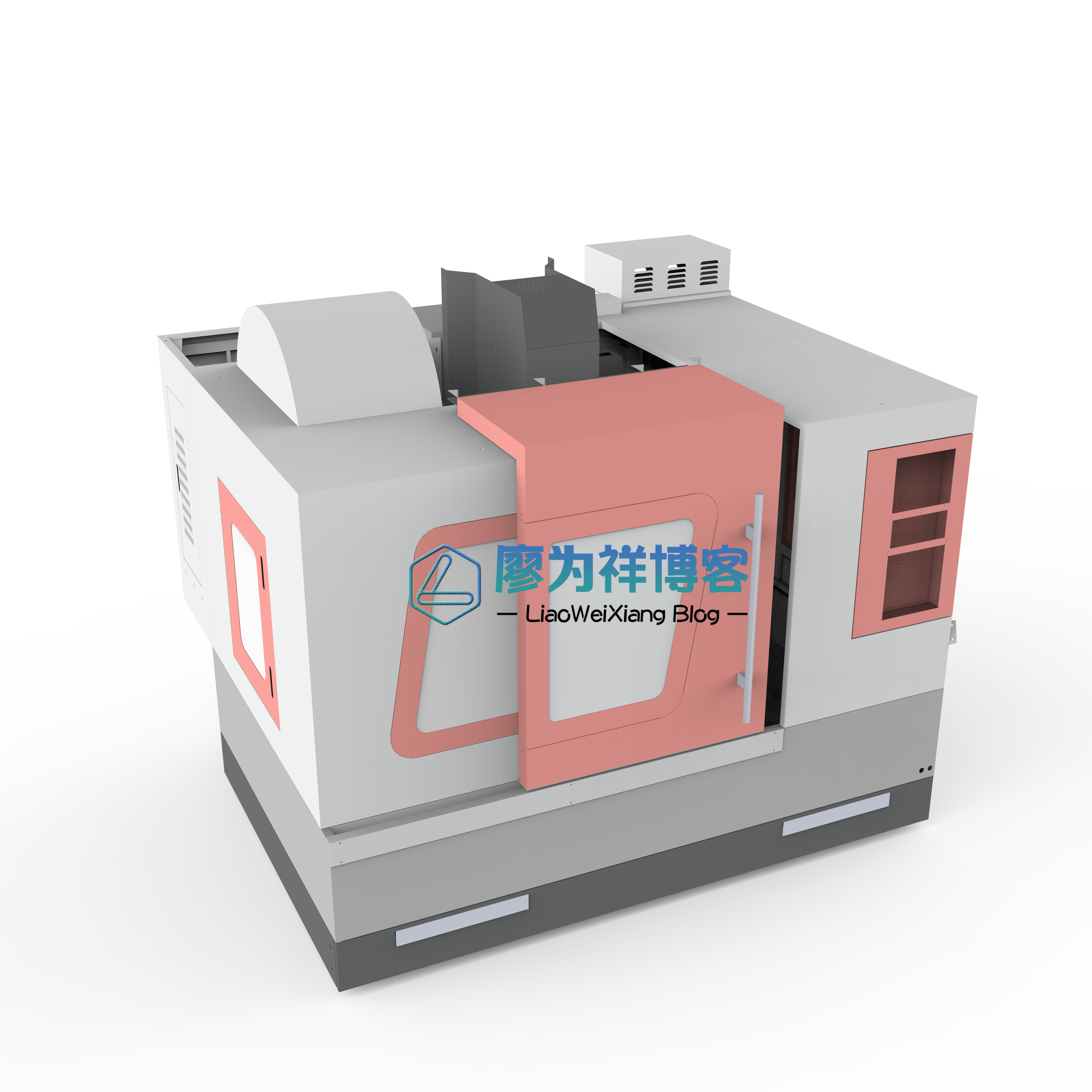 850L加工中心钣金外壳设计（单门）机床3D图-SLDASM格式