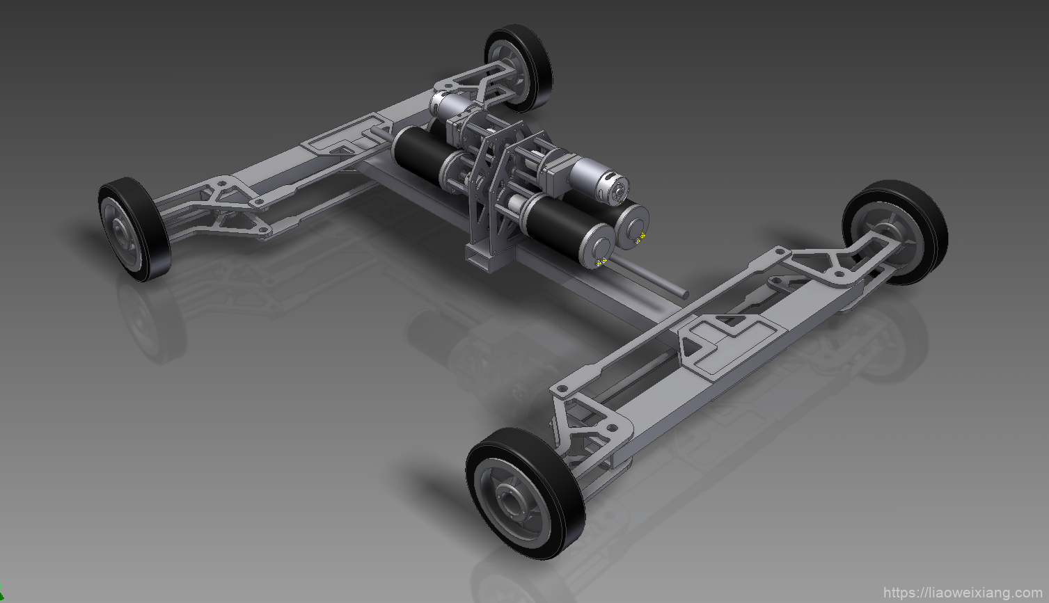 汽车机械设备_阿克曼汽车转向传动系统3D图纸_stp格式