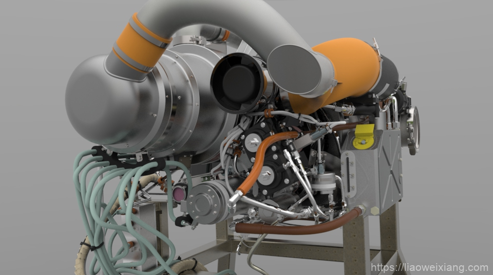 Garrett Gtcp85-98d发动机引擎3D模型图纸_Stp、x_t格式