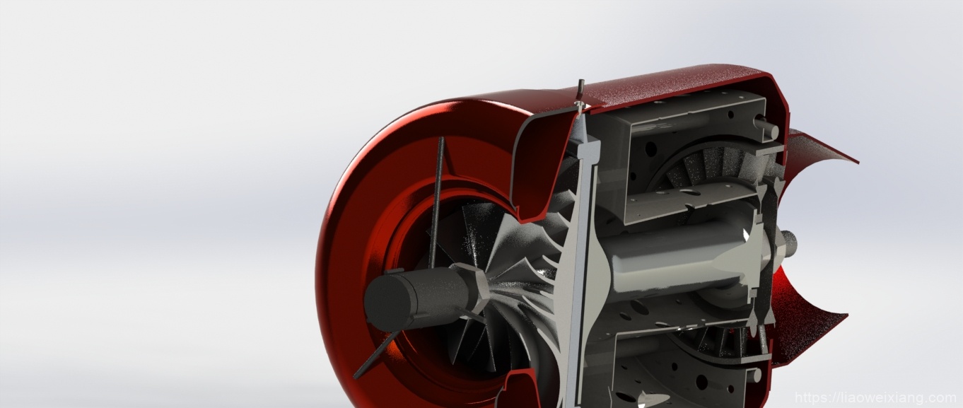 Kingtech-K310g涡轮喷气发动机3D数模图纸_Solidworks设计