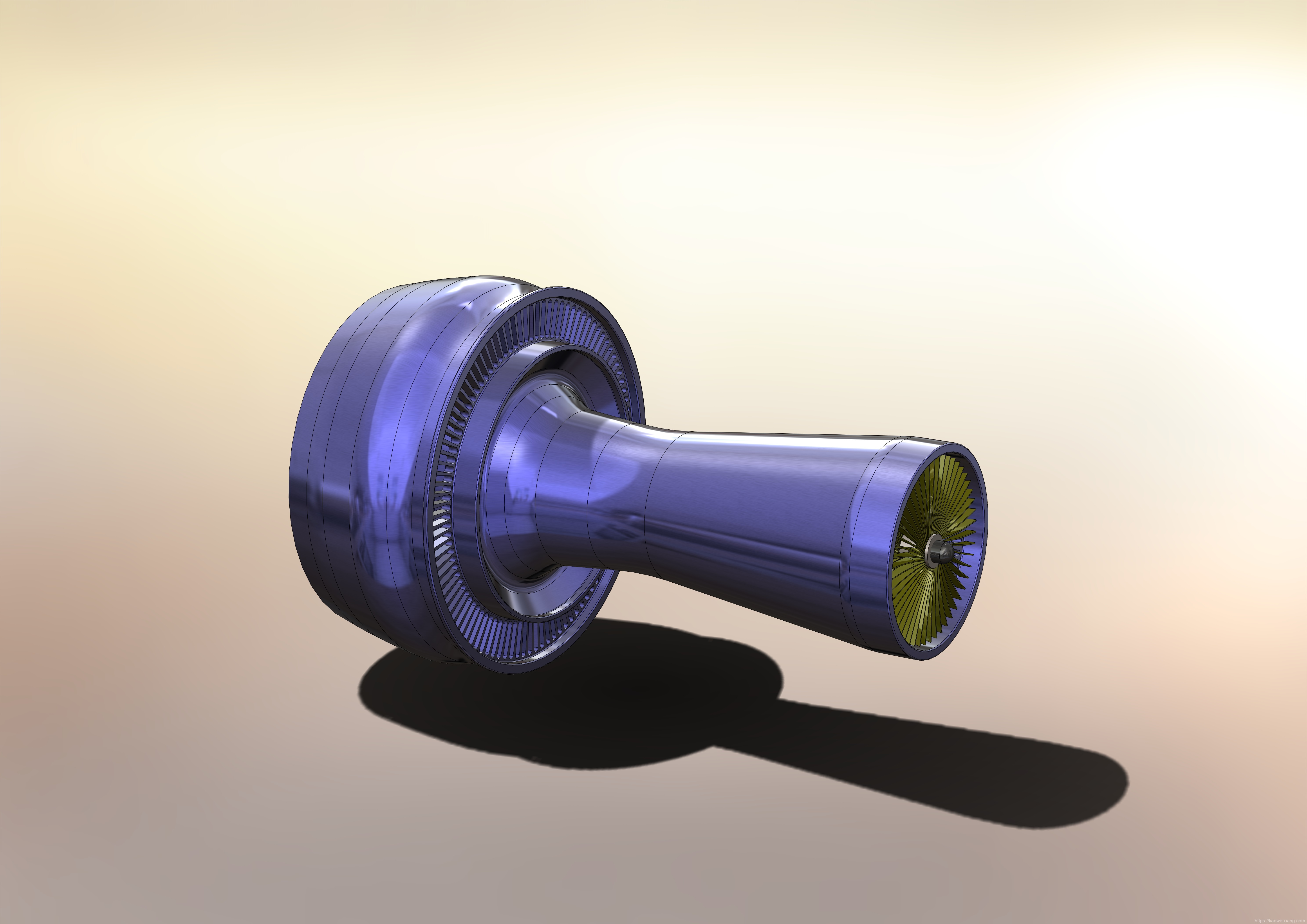 Gas-Turbine-Engine燃气轮机发动机概念模型3D图纸_Solidworks设计