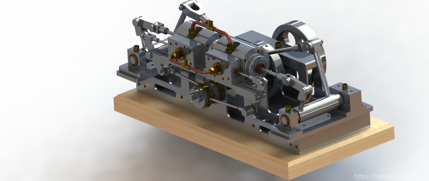 Monitor_Steam_Engine蒸汽发动机3D数模图纸_Solidworks设计