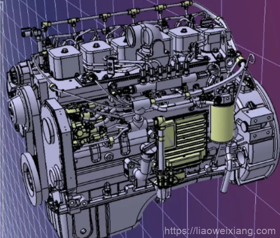 LMFO-0430柴油发动机3D数模图纸_STP格式_Solidworks设计