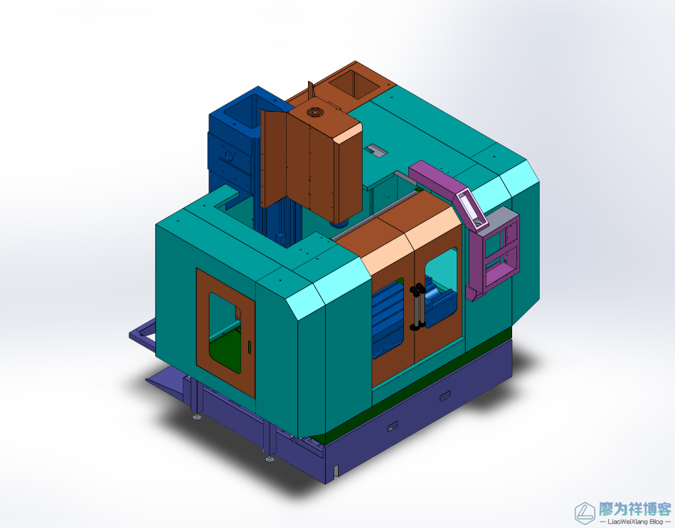 立式加工中心Solidworks 3D模型文件下载 | .SLDPRT格式 | 36.38M