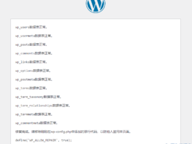 WordPress自带数据库修复优化工具